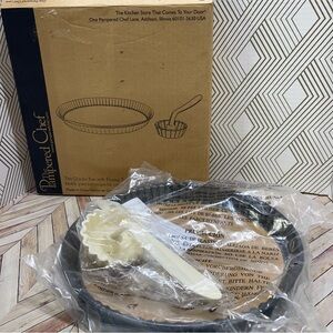 Pampered Chef Tart/Quiche pan and Fluting Tool‎ New In Box Q1
